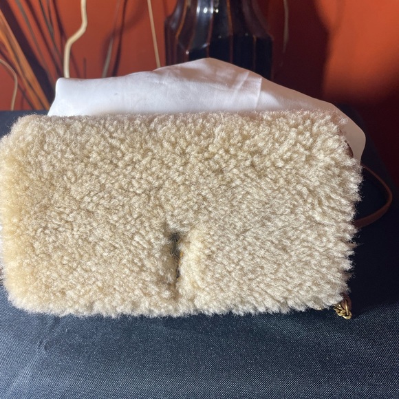 Saint Laurent Handbags - Saint Laurent Brown Shearling Leather crossbody